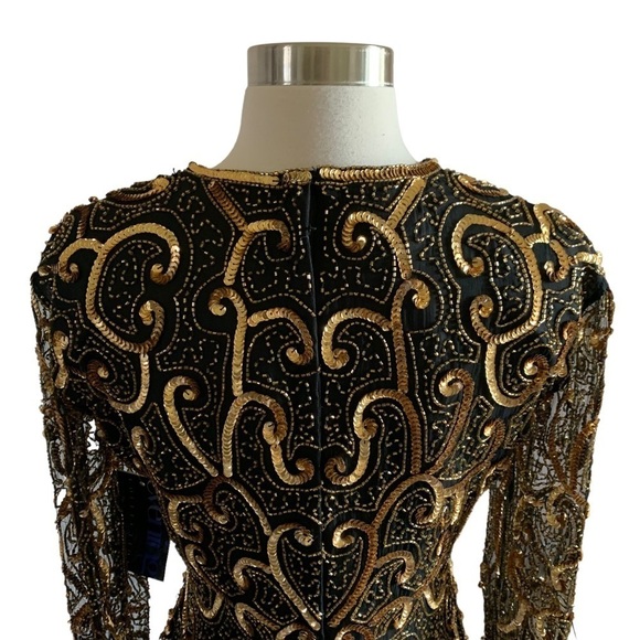 Vintage Silk New With Tags Sténay 70s/80s Sequins Beaded Formal Blouse - Picture 6 of 16